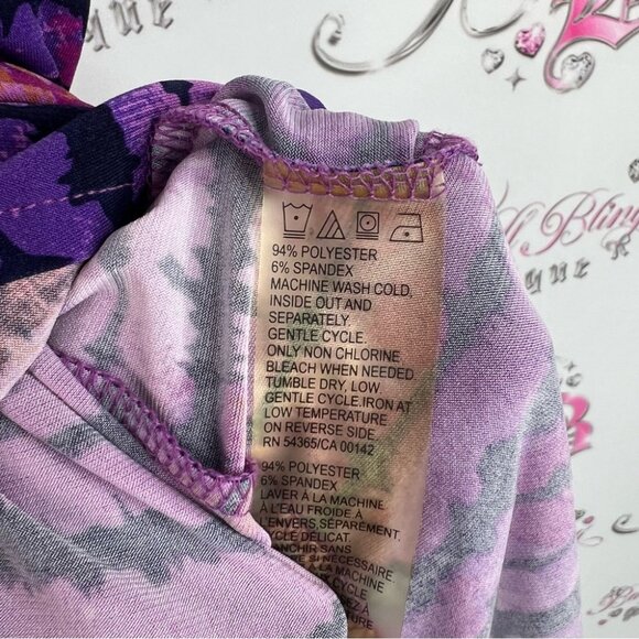 Allison Daley dress tie dye striped multicolor Purple Pink Tie-Dye Midi Dress - Picture 10 of 11